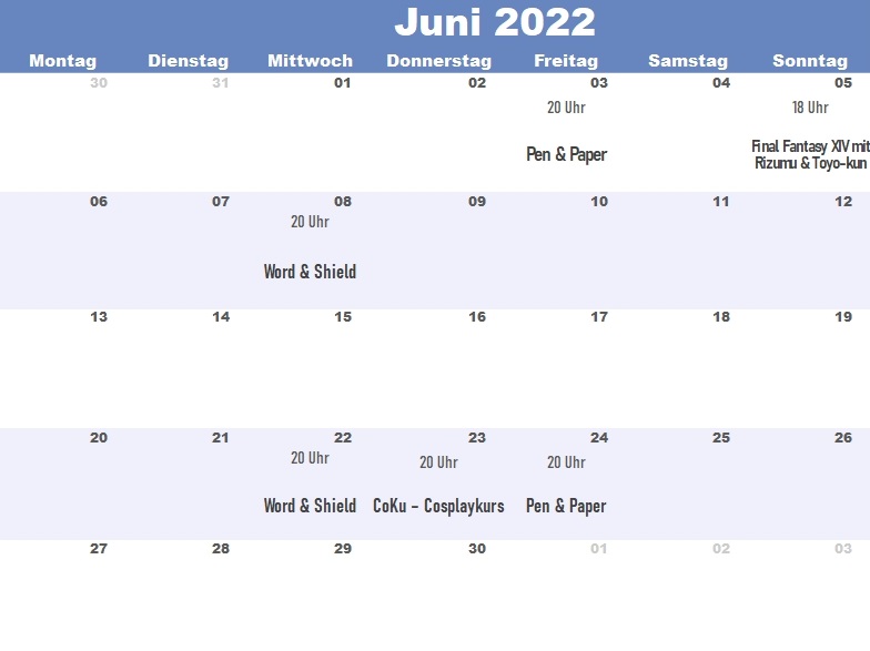 Streamingplan Juni 2022